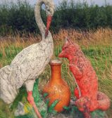 Skulptūras "Lapsa un dzērve" stāsts